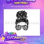 Free Woman Ponytail Free Messy Bun Silhouette Free SVG - Instant Download