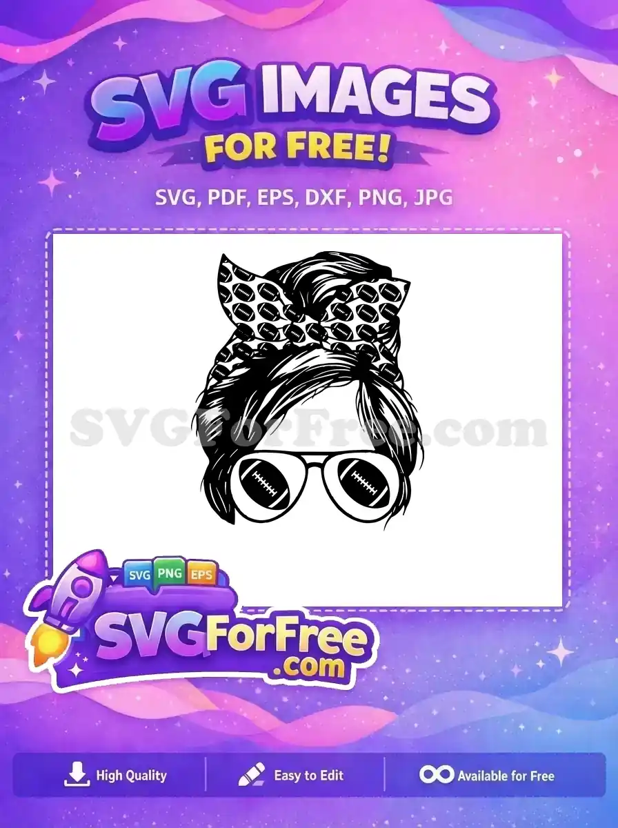 Free Woman Messy Bun Free Silhouette Design Style Free SVG