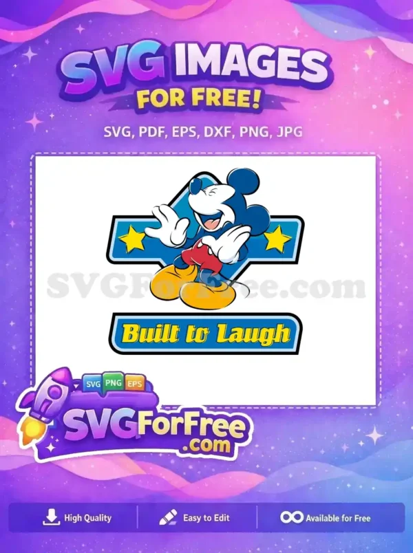 Free Laughing Expression Free Built to Laugh Mickey Free SVG