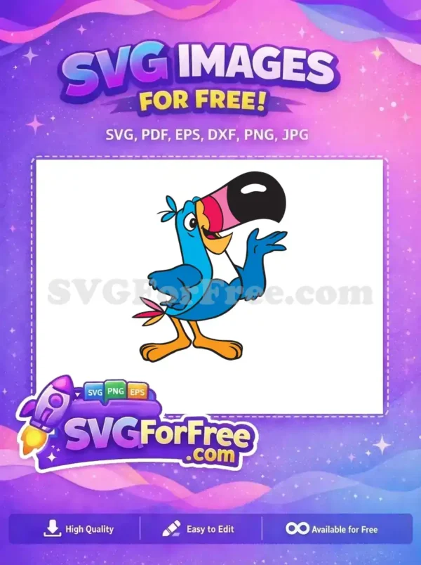 Free Jose Carioca Pointing Free Bright Colors Three Caballeros Free SVG