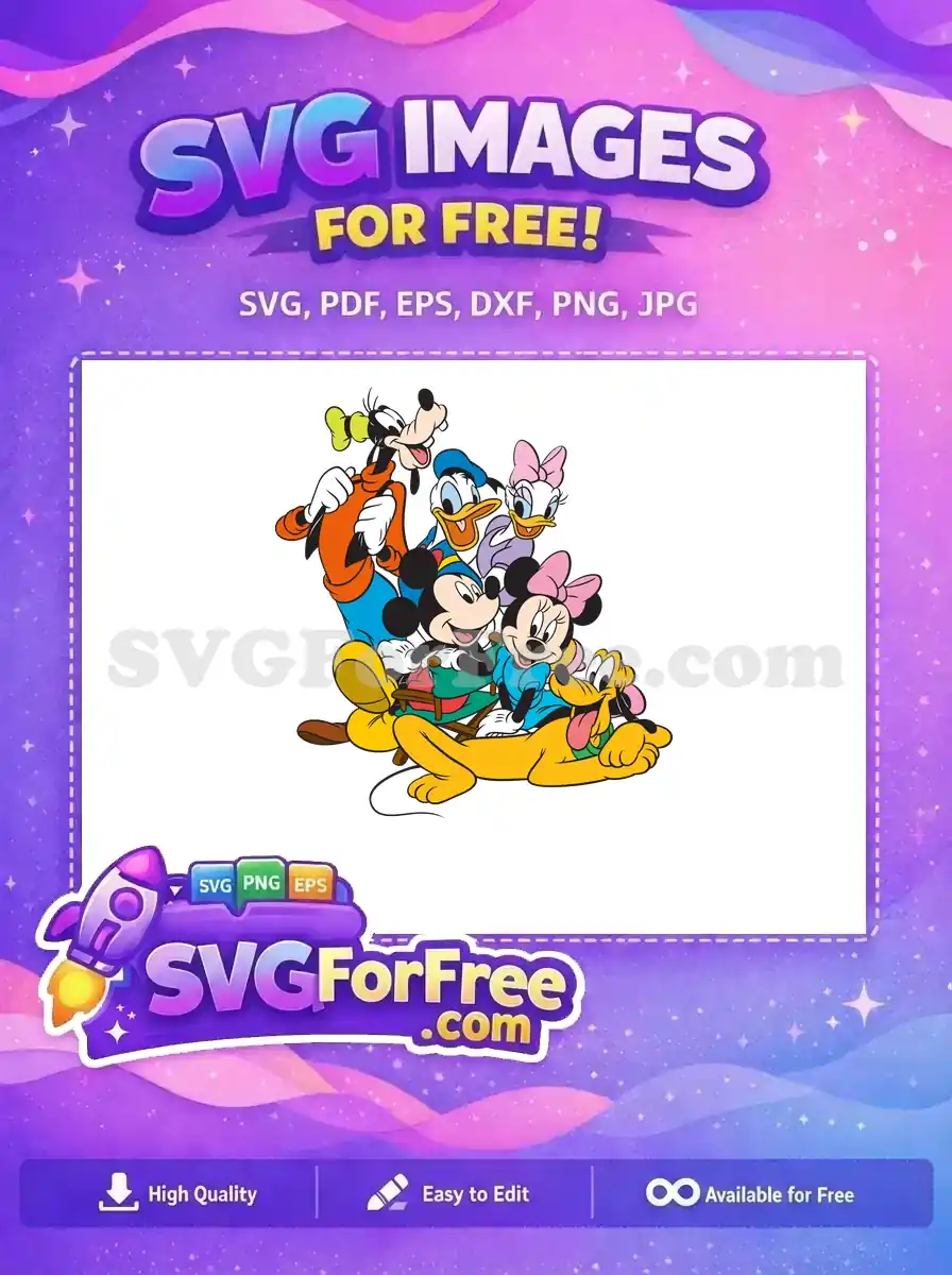 Free Goofy Donald Free Minnie Pluto Characters Free SVG
