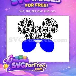Free Blue Aviator Sunglasses Free Mickey Friends Collection Free SVG