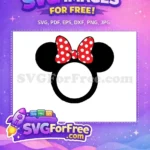 Free Red Polka Dot Free Minnie Bow Mickey Free SVG 2 - Instant Download