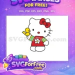 Free Red Bow Free Yellow Bird Hello Kitty Free SVG 3 - Instant Download