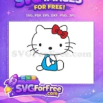 Free Red Bow Free Blue Dress Hello Kitty Free SVG 3 - Instant Download