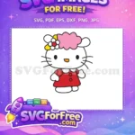 Free Pink Hair Free Red Dress Hello Kitty Free SVG - Instant Download