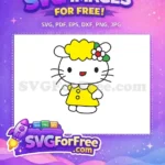 Free Yellow Hair Free Flower Accessory Hello Kitty Free SVG - Instant Download