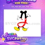 Free Red Letter Free Yellow Shoes Mickey Free SVG - Instant Download