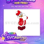 Free Daisy Duck Santa Free Red Outfit Mickey Free SVG - Instant Download