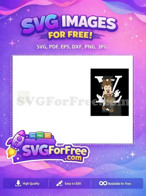 Free Smiling Minnie Free Brown Dress Mickey Free SVG