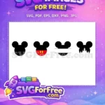 Free Red Mickey Ears Free Yellow Dots Mickey Free SVG - Instant Download