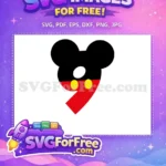 Free Number Nine Free Mickey Mouse Birthday Free SVG - Instant Download