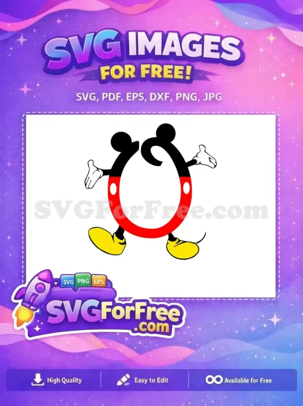 Free Red Shorts Free Yellow Shoes Mickey Free SVG 2