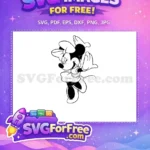 Free Winking Minnie Free Happy Pose Mickey Friends Free SVG - Instant Download