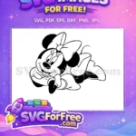 Free Smiling Minnie Mouse Free Big Bow Mickey Free SVG - Instant Download