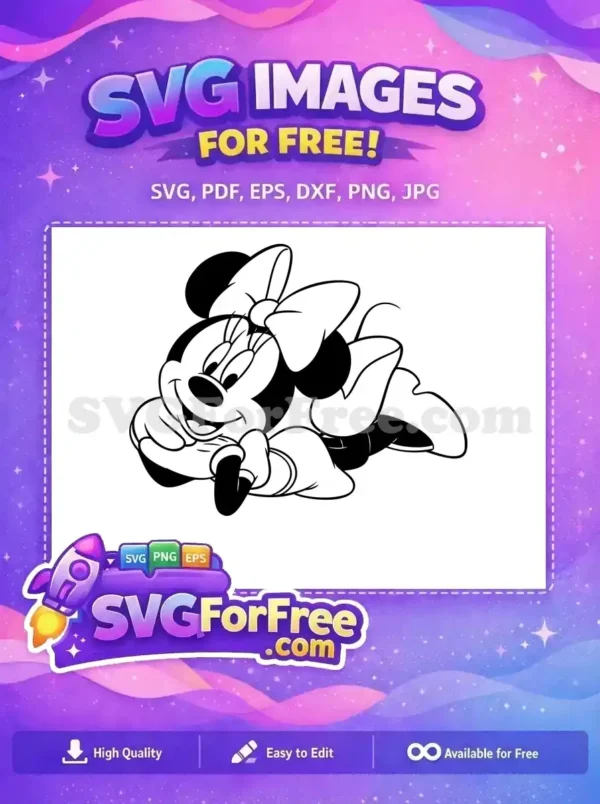 Free Smiling Minnie Mouse Free Big Bow Mickey Free SVG