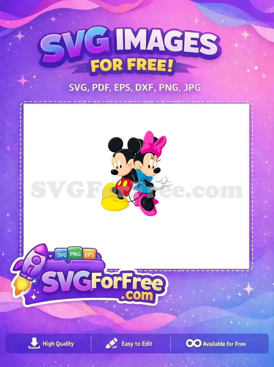 Free Red Shorts Free Pink Bow Mickey Friends Free SVG