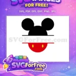 Free Minimalist Mickey Free Mouse Yellow Eyes Cartoon Free SVG - Instant Download