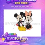 Free Smiling Mickey Free Minnie Peach Bow Mickey and Friends Free SVG - Instant Download