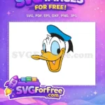 Free Smiling Donald Duck Free Blue Hat Mickey Free SVG - Instant Download