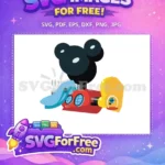 Free Cartoon Red Car Free Blue Slide Mickey Free SVG - Instant Download