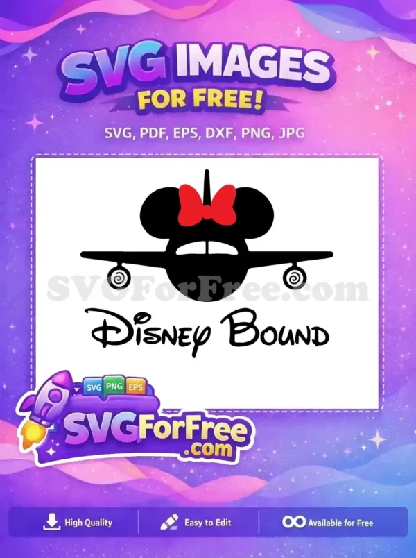 Free Minnie Red Bow Plane Free Disney Bound Free SVG