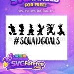 Free Animated Characters Free Squad Goals Mickey and Friends Free SVG - Instant Download