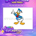 Free Waving Hand Free Red Bowtie Donald Free SVG - Instant Download
