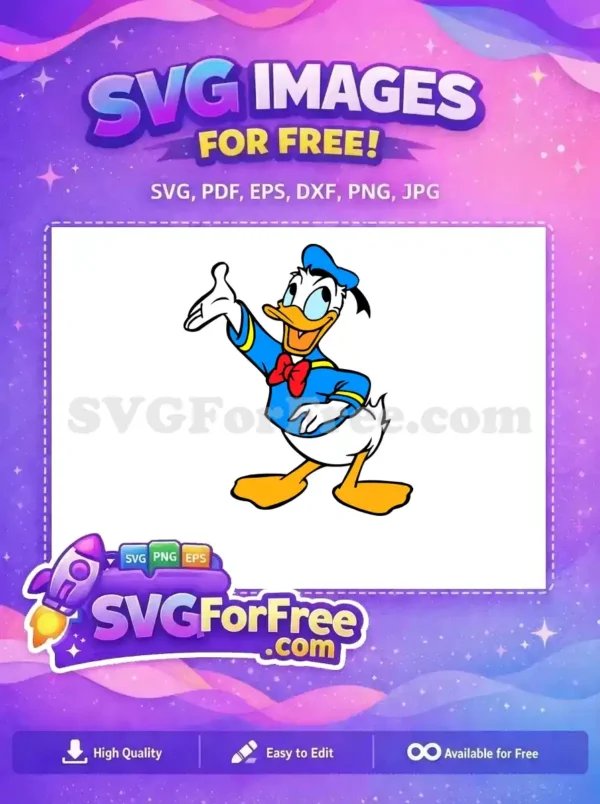 Free Waving Hand Free Red Bowtie Donald Free SVG