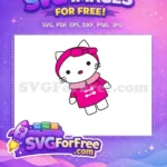 Free Pink Bow Free Coat Hello Kitty Free SVG - Instant Download