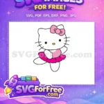 Free Pink Bow Free Ballerina Tutu Hello Kitty Free SVG 3 - Instant Download