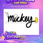 Free Cartoon Hand Free Glove Mickey Mouse Free SVG 3 - Instant Download