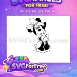 Free Worried Expression Free White Bow Minnie Free SVG - Instant Download