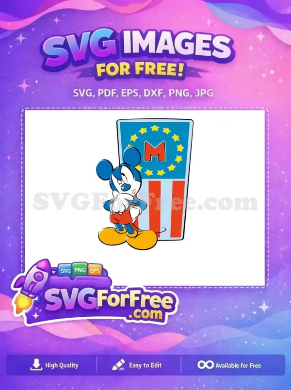 Free Pensive Mickey Free Stars Stripes Background Mickey and Friends Free SVG Free Pensive Mickey Free Stars Stripes Background Mickey and Friends Free SVG