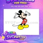 Free Smiling Face Free White Gloves Mickey and Friends Free SVG - Instant Download