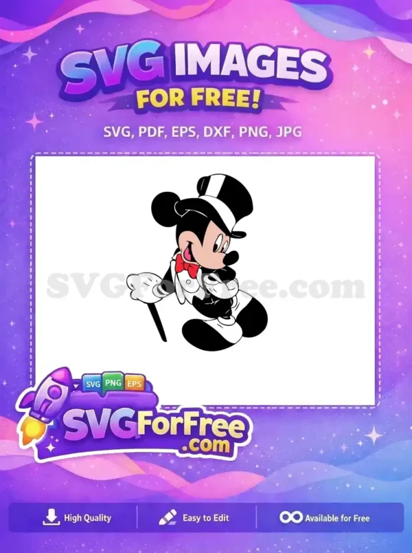Free Top Hat Free Bow Tie Mickey Free SVG