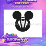 Free Tuxedo Silhouette Free Bowtie Classic Mickey Free SVG - Instant Download