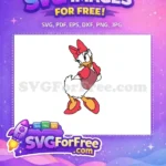 Free Daisy Duck Red Bow Free Mischief Pose Mickey Free SVG - Instant Download
