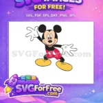 Free Cheerful Expression Free Waving Hands Mickey Free SVG - Instant Download
