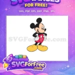 Free Smiling Pose Free Red Shorts Mickey and Friends Free SVG - Instant Download