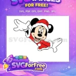 Free Santa Hat Free Cheerful Minnie Christmas Free SVG - Instant Download