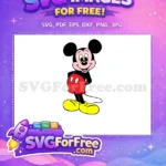 Free Smiling Classic Mickey Free Red Shorts Mickey Free SVG - Instant Download