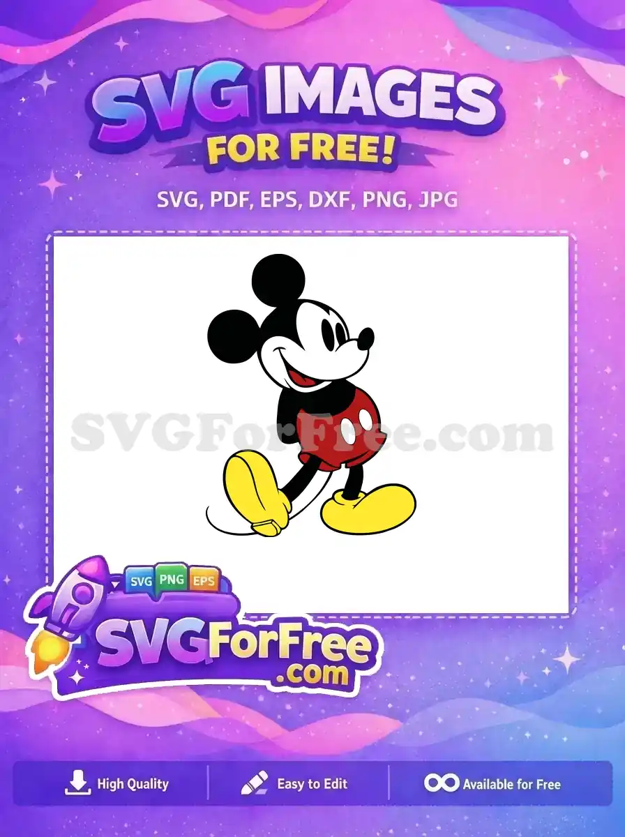 Free Smiling Face Free Red Shorts Mickey Free SVG 2