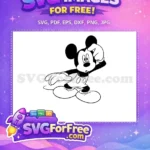 Free Confused Expression Free Hand Gesture Mickey and Friends Free SVG - Instant Download