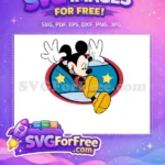 Free Cheerful Pose Free Yellow Stars Mickey and Friends Free SVG - Instant Download