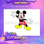 Free Cheerful Pose Free Red Shorts Mickey Mouse Free SVG - Instant Download
