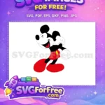Free Laughing Expression Free Red Pants Mickey Mouse Free SVG - Instant Download