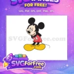 Free Smiling Expression Free Red Shirt Mickey Mouse Free SVG - Instant Download