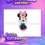 Free Pink Bow Free Blue Dress Minnie Free SVG - Instant Download