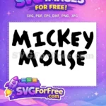 Free Brush Stroke Free Mickey Mouse Title Movie Free SVG - Instant Download